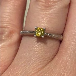 Yellow diamond ring